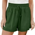 thumbnail image 2 of GZWYHT Shorts for Women Lounge Pants Women Womens Casual Summer Elastic Waist Comfy Drawstring Detail Beach Shorts Comfy Pants Women Flowy Shorts for Women Green XL, 2 of 8