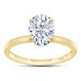 thumbnail image 2 of 1 1/3 Carat 8X6MM Oval Shape Lab Created Moissanite Diamond Solitaire Engagement Ring For Women In 14K Yellow Gold Over Sterling Silver (VVS1 Clarity, 1.33 Cttw)-11.5, 2 of 6