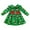Green, variant on MIASHUI Girls Dresses Christmas Santa Long Sleeve Party Dress with Bow Print for Girls - Stylish and Holiday Wear