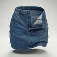 thumbnail image 4 of CPNG Toddler Baby Girls Denim Skirts Summer A Line Zipper Button Down Versatile Solid Color Jeans Skirt, 4 of 9