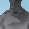 thumbnail image 4 of Dagugfen Summer Shirts for Men Mask Hoodie Long Sleeve Slim Gradient Color Sun Protection Comfy Lightweight Outdoor Tops, 4 of 5