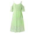 thumbnail image 5 of Sngxgn Womens Casual Long Dress Short/Long Sleeve Summer Loose Maxi Dresses(Green,M), 5 of 5