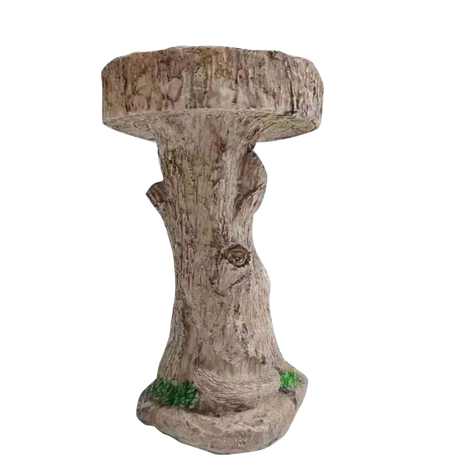 Bird Bath,Standing Bird Feeder,Bird Bath Bowl For Garden,Resin Bird Feeders On A Pedestal,Brown Pedestal Handmade,Bird Bath For Outdoors, Standing Resin Bird Feeders(E)