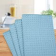 thumbnail image 3 of Premium Microfiber Waffle Weave Kitchen Towels, 16 x 28 Inch Ultra Absorbent and Solid Color Dish Towels, 4 Pack, Lake Blue, 3 of 7