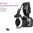 thumbnail image 2 of Meike MK-14EXT LED E-TTL Macro Anillo Flash para Canon 5D II III 6D 7D 60D 70D 700D Cámara SLR con 7 Anillo Adaptador, 2 of 7