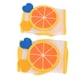 thumbnail image 4 of Rodilleras ajustables para gatear para bebé, transpirables, con patrón de dibujos animados, codera, equipo de ciclismo, color naranja, 4 of 9