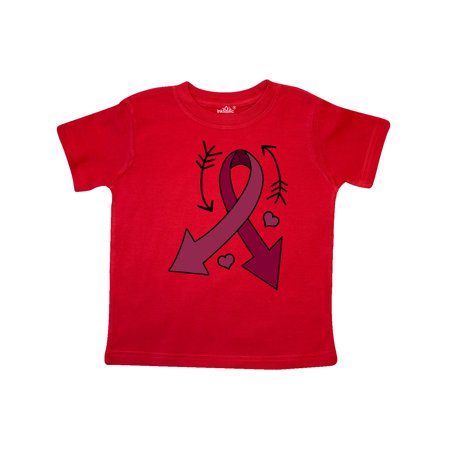 

Inktastic Burgundy Ribbon with Arrows For Multiple Myeloma Awareness Gift Toddler Boy or Toddler Girl T-Shirt