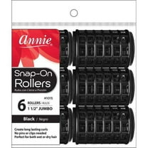 ANNIE - Professional Snap-On Rrollers 1 1/2" 6PCs JUBMO BLACK #1015