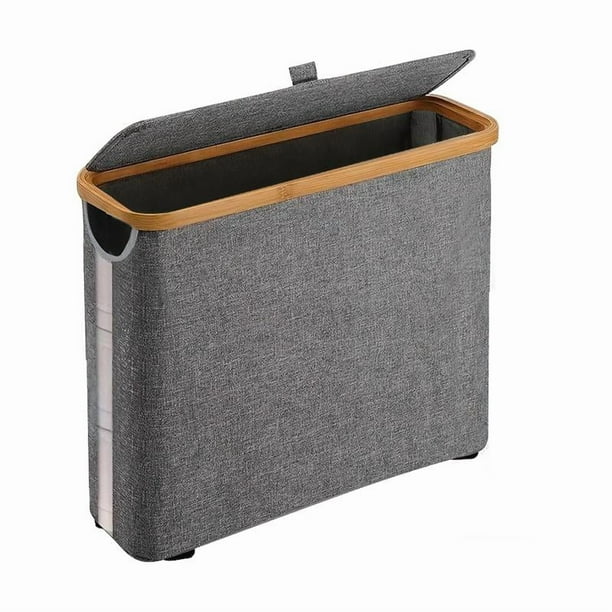 Cesta organizadora para papel higiénico, organizador familiar, baños prácticos Gris