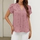thumbnail image 2 of Camisas de Manga Larga para las Mujeres Cuello V Amor Imprimir Temperamiento Top, Blusa de Moda Casual de Poliéster para Uso Diario, Fiesta Y Verano de Primavera, 2 of 4