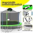 thumbnail image 6 of CITYLE Trampoline 12FT 14FT Trampoline with Enclosure, Slide, Swings and Basketball Hoop, Heavy Duty Backyard Trampoline Outdoor for Kids and Adults 5-7 Capacity,, 6 of 9