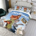 thumbnail image 3 of Zootopia Conjunto de sábanas temático, trío de piezas, cómodo y amigable con la piel, diseño único, regalo de decoración para el hogar para familiares, amigos y fans,135cm *200cm, 3 of 6