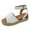 White, variant on AnuYalue Womens Sandals Wedge Low: Summer Open Toe Wedges - Dressy Casual Elastic Ankle Strap Platform - Comfortable Rhinestone Flower Sandals