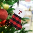thumbnail image 2 of PLPPYFS 7.87 Inches Initial Monogrammed Christmas Stocking Personalized, Knitted Christmas Stockings, Embroidered Letter Christmas Stocking Decorations for Family Christmas Holiday Party Decor, 2 of 6