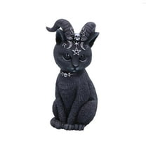 Cat Resin Crafts Figurine Decor Independent Station Sculpture Window Desktop Decoration,Hand-Painted Polyresin for Home Ornament