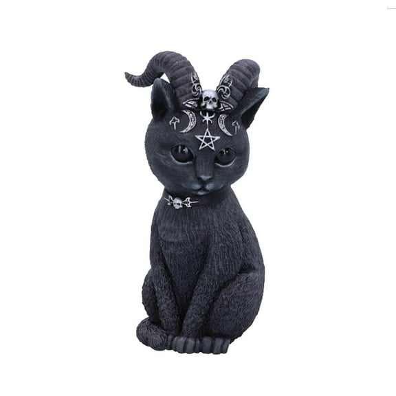 Cat Resin Crafts Figurine Decor Independent Station Sculpture Window Desktop Decoration,Hand-Painted Polyresin for Home Ornament