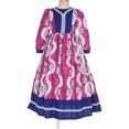 thumbnail image 3 of Jizyo Robe Maxi Abayas Musulmanes pour Filles, une Pièce, Manches Longues, Robe de Prière Islamique, Robe de Caftan Arabe, Rose Rouge 140/7 Ans, 3 of 7