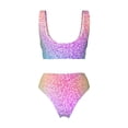 thumbnail image 5 of Daiia Colorful Glitters Women's Bikini Set Two Piece Swimsuit High Waisted Bikini Adjustable Straps Bikini Perfect for Beach, Pool, and Summer Vacation-Small, 5 of 9