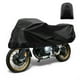 thumbnail image 1 of Cubierta de motocicleta exterior impermeable, cubierta de medio motocicleta 420D-PU negra, protección contra el sol y la lluvia, se ajusta a 96.46"x41.34"x25.59", 1 of 7