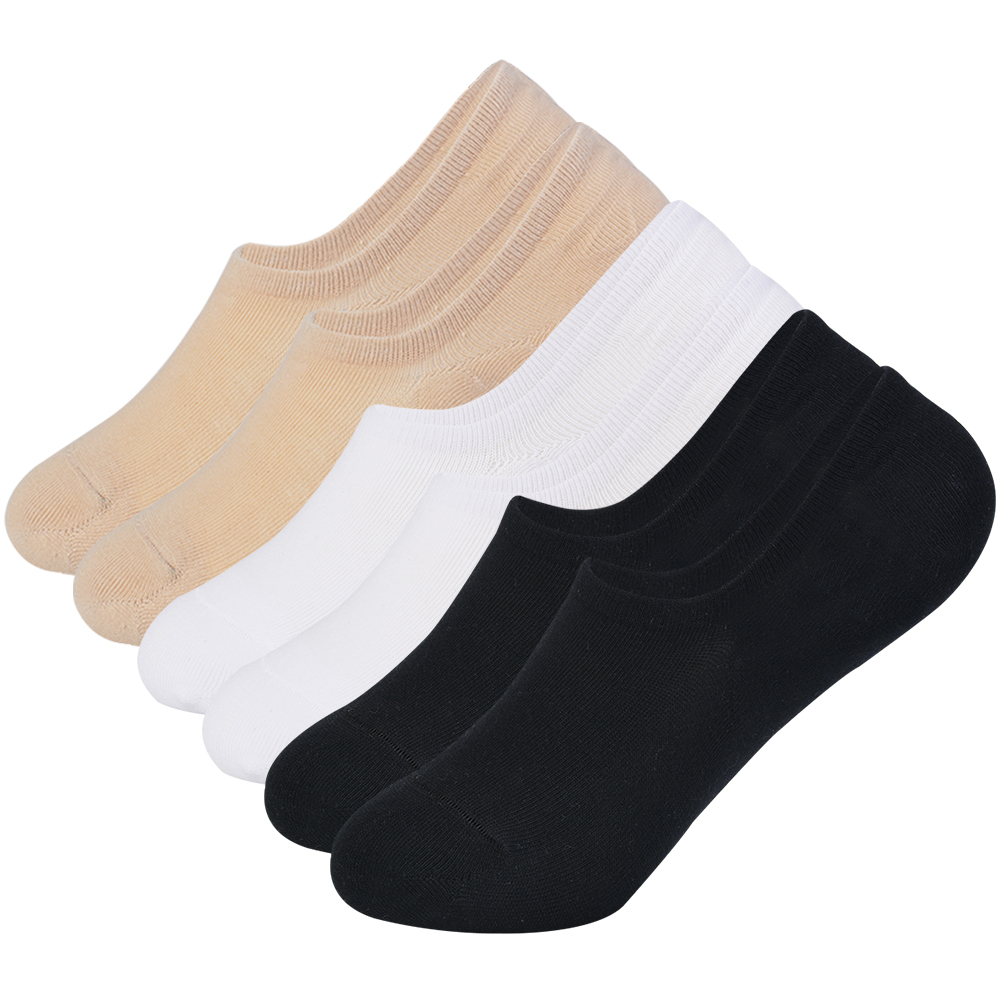Womens No Show Socks Non Slip Flat Boat Line Low Cut Socks ( 6/8/10