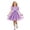 Purple, variant on Shachafan Girls Dresses Pearl Short Sleeve Rose Floral Print Party Dress For Toddler Summer Casual Wear Flower Girl Dresses
