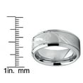thumbnail image 4 of Metal Masters Mens Tungsten Carbide Wedding Band Ring Inlaid Simulated Damascus Pattern 9mm 7, 4 of 8