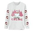 thumbnail image 3 of Babysbule Christmas Sweatshirt for Women Fashion Women's Christmas Printed T-shirt Long Sleeves Blouse Round Neck Casual Tops Sweatshirt, 3 of 4