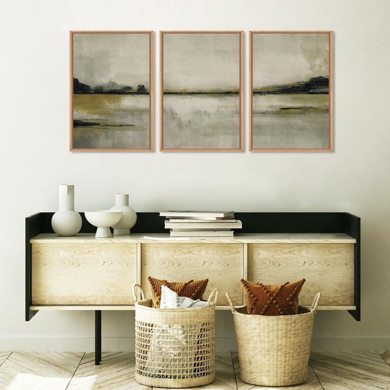 Abstract Mountain Lake Wall Art Set