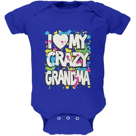 

I Love My Crazy Grandma Soft Baby One Piece Royal 24 Month