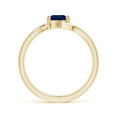 thumbnail image 2 of ANGARA Natural Bypass Pear-Shaped Blue Sapphire Ring in 14K Yellow Gold for Women (Size-6x4mm) | September Birthstone, Birthday, Anniversary, Jewelry Gift for Women | Natural Blue Sapphire Ring, 2 of 9