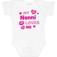 thumbnail image 3 of Inktastic Valentine's Day My Nonni Loves Me Hearts and Lips Boys or Girls Baby Bodysuit, 3 of 5