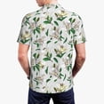 thumbnail image 4 of Daiia Lilies Flowers Pattern Men’s Polo Shirts,Solid Deck Shirt,Classic Fit, Breathable Cotton Polo for Casual and Sport Wear-3X-Large, 4 of 9