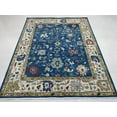 thumbnail image 7 of EORC R.BLUE / Beige Hand Knotted Wool Traditional Colorful Mahal Classic Rug, 8' x 10, 7 of 7
