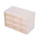 thumbnail image 3 of Mini caja de almacenamiento cosmética de joyería blanca con 9 celosías, 3 of 10