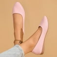 thumbnail image 4 of Viluyesy Womens Ballet Flats, Comfort Soft Sole Wedge Heels Pointed Toe Casual Fashion Work Dress Shoes Pink US5.5, 4 of 9