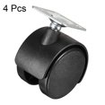 thumbnail image 2 of 4Pcs 2 inch Office Chair Casters Nylon Twin Wheel,Top Plate Mount, 2 of 5