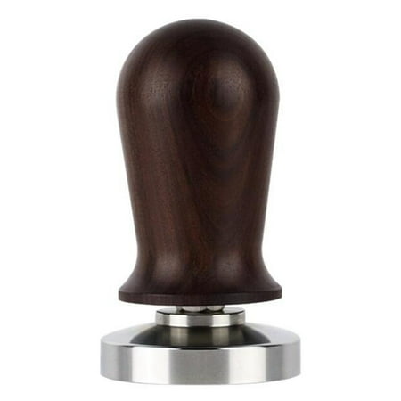 

53MM Wood Handle Coffee Press Tamper Hammer Stainless Steel Base Cuibourtia Wood Barista Espresso Tamper