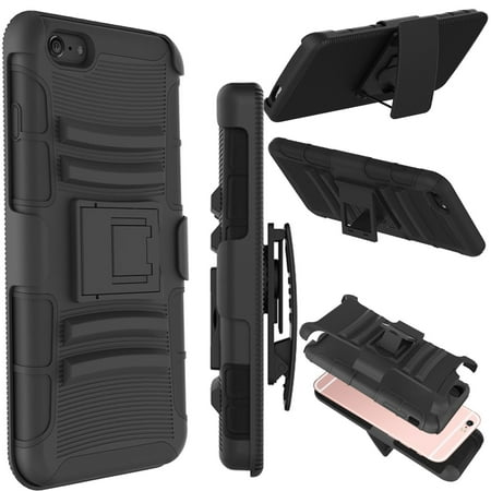 Tekcoo For Apple iPhone 6s / iPhone 6 / iPhone 6s Plus / iPhone 6 Plus Cases, Shock Absorbing Holster Locking Belt Clip Defender Heavy Full Body Kickstand Case (Best Holster For Taurus Public Defender)