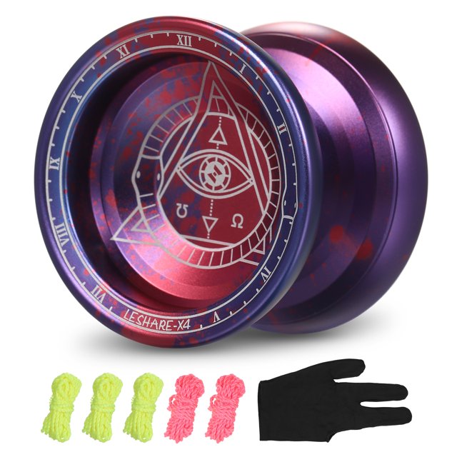 Bola de YOYO Irfora Profesional Yoyo Competitivo Aluminio Yoyo Ball Yo Yo Regalo con Cuerdas y Guante