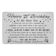 thumbnail image 1 of Matsuzay Padre madre hijo Feliz cumpleaños grabado dinero soporte regalos acero inoxidable portátil grabado insertar tarjetas manualidades fiesta Decoración del hogar Tipo 4 Matsuzay HA067349-04, 1 of 6