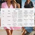 thumbnail image 3 of Alkepwun Beach Cover Ups for Women Button Down V-Neck Short Sleeve Ruffle Hem Beach Coverup Dress Lightweight Breathable Flowing Swimwear Tunic, 3 of 7