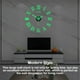 thumbnail image 5 of Reloj de pared Sidaley luminoso 3D DIY sin marco decoración sala de estar, 5 of 6
