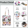 thumbnail image 5 of Watercolor Butterfly Floral Canvas Tote Bag – Romantic Nature-Inspired Reusable Cotton Shopping Bag with Artistic Fantasy Garden & Starry Sky Design for Women, Teens, Aesthetic Gift Lovers, 5 of 7