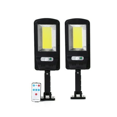 

DIYOO 2pcs Remote Control Solar Street Light 2200mah Intelligent Solar Outdoor Lamp IP65 Waterproof Solar Powered Garden Lamp for Outdoors Garden Backyard Park Night