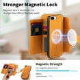 thumbnail image 3 of 2 in 1 Wallet Case for Apple iPhone 8 Plus/7 Plus, Detachable Magnetic Back Cover Cards Slots Zipper Pocket Ring Holder Magnetic Closure Protective Drop Proof Case Cover for Women Men,Yellow, 3 of 11