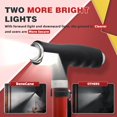 thumbnail image 2 of Bastón BeneCane Quad Cane con dos luces LED, base grande, mango en T y ligero, ajustable, de cuatro puntas, resistente, para hombres y mujeres (rojo), 2 of 5