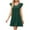 Green, variant on QUYUON Womens Summer Mini Dresses Casual Ruffle Short Sleeve V-Neck Short Dress Solid Color Comfy Loose A-Line Club Party Dress Sleepwear Dress Loungewear Nightshirts Nightgowns Style D-6727 Black M