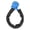 Blue, variant on Rupoun 0.8 in (20mm) 41000 LBS Break Strength Synthetic Soft Shackle Recovery Rope with Protective Sleeve for Full-Size Trucks, Large SUVs, ATVs, Off-Road Vehicles - Black Color