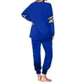 thumbnail image 5 of Eryao Women's Color Block 2 Piece Tracksuit Crewneck Long Sleeve Shirts Long Sweatpants Outfits Lounge Sets 2024 Fall Winter Lightweight Jogger Sets,Blue,L, 5 of 8