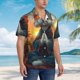 thumbnail image 3 of Fotbe Sunset Meditating Bichon Frise Camisa Hawaiana para Hombre Unisex – Camisa Casual de Verano con Botones de Manga Corta de Algodón y Lino,XX-Large, 3 of 7